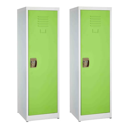 Adiroffice 15 in W, 15 in D, 48 in H, Steel ADI629-01-GRN-2PK